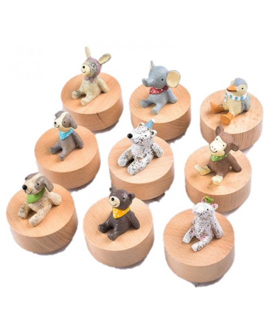 仰望星空 動物 旋轉圓形 音樂盒 MUSIC BOX (一套9個)